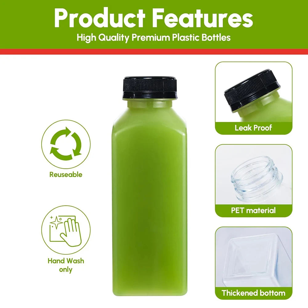 Premium Clear Reusable Juice Bottles™